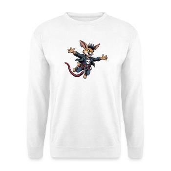 Punk Im Freiflug Um Bungee Kabel - Unisex Pullover - Weiß - Vorne - Alina (178cm) & Michal (187cm)