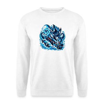 Wildtiere × Meeres- und Meeresbewohner - Unisex Pullover - Weiß - Vorne - Alina (178cm) & Michal (187cm)