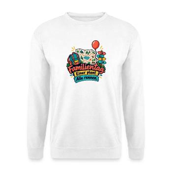 Familientag Abenteuerkarte - Unisex Pullover - Weiß - Vorne - Alina (178cm) & Michal (187cm)