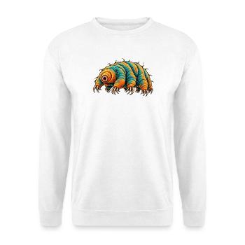 Bärtierchen – Bunte Mikroskopische Tierkunst - Unisex Pullover - Weiß - Vorne - Alina (178cm) & Michal (187cm)