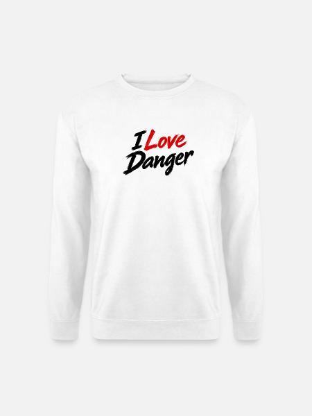 Crimson Love Brush auf Schwarz - Unisex Pullover - Weiß