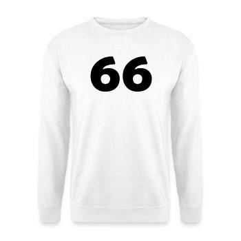 66 - Unisex Pullover - Weiß - Vorne - Alina (178cm) & Michal (187cm)