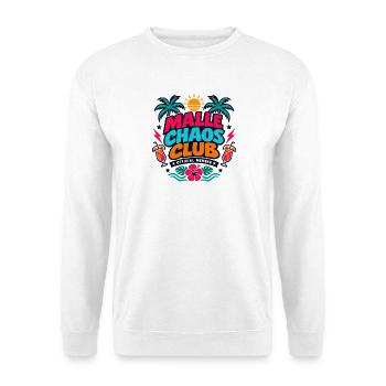 Malle Chaos Club – Partyurlaub - Unisex Pullover - Weiß - Vorne - Alina (178cm) & Michal (187cm)