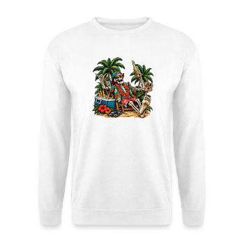 Sommerurlaub JGA Partyurlaub Motiv - Unisex Pullover - Weiß - Vorne - Alina (178cm) & Michal (187cm)