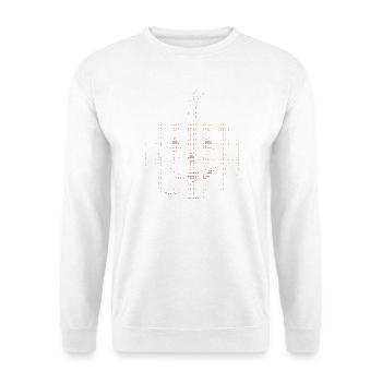 ascii-kunst-Kürbis-Farbe - Unisex Pullover - Weiß - Vorne - Alina (178cm) & Michal (187cm)