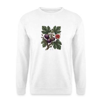 Feigenbaum Feigen - Unisex Pullover - Weiß - Vorne - Alina (178cm) & Michal (187cm)