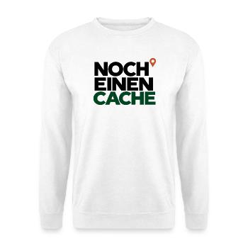 Noch einen Cache - Unisex Pullover - Weiß - Vorne - Alina (178cm) & Michal (187cm)