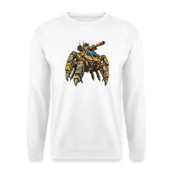 Schlacht-Worn_Spider_Tank_Mech - Unisex Pullover - Weiß - Vorne - Alina (178cm) & Michal (187cm)