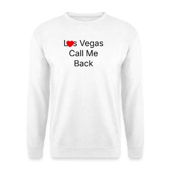 Ich liebe Vegas Ruf mich zurück - Unisex Pullover - Weiß - Vorne - Alina (178cm) & Michal (187cm)