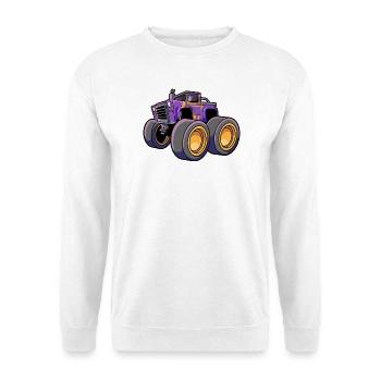 Mardi Gras Monstertruck - Unisex Pullover - Weiß - Vorne - Alina (178cm) & Michal (187cm)