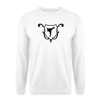 Karate - Unisex Pullover - Weiß - Vorne - Alina (178cm) & Michal (187cm)