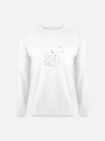 Dunkle Wildgrasblumen - Unisex Pullover - Weiß