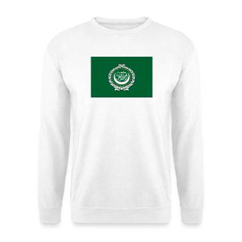 Arabische Liga – Flagge - Unisex Pullover - Weiß - Vorne - Alina (178cm) & Michal (187cm)