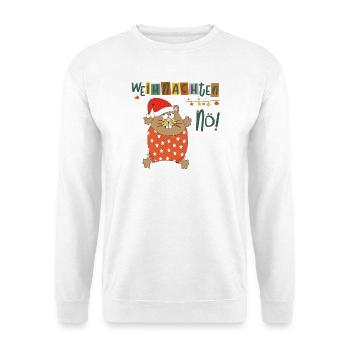  Weihnachten - Unisex Pullover - Weiß - Vorne - Alina (178cm) & Michal (187cm)