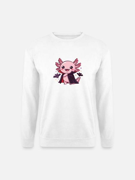 Vampir-Axolotl - Unisex Pullover - Weiß