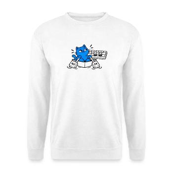 Alt F4 – Abbrüche bei der Arbeit - Unisex Pullover - Weiß - Vorne - Alina (178cm) & Michal (187cm)