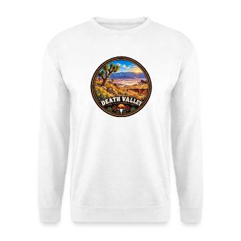 Roadtrip durch Kalifornien Death Valley - Unisex Pullover - Weiß - Vorne - Alina (178cm) & Michal (187cm)