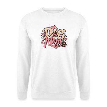 Pfotenabdruck Hunde-Mama-Herzkunst - Unisex Pullover - Weiß - Vorne - Alina (178cm) & Michal (187cm)