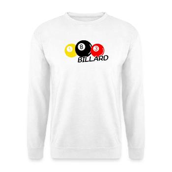 Billard - Unisex Pullover - Weiß - Vorne - Alina (178cm) & Michal (187cm)
