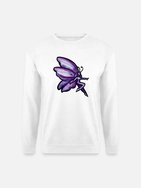 Lila Traumflügel-Fee - Unisex Pullover - Weiß