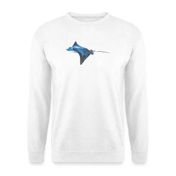 Blauer Rochen Tanz - Unisex Pullover - Weiß - Vorne - Alina (178cm) & Michal (187cm)