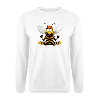 Bee Yoga - Unisex Pullover - Weiß - Vorne - Alina (178cm) & Michal (187cm)