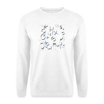 nueva_obra444 - Unisex Pullover - Weiß - Vorne - Alina (178cm) & Michal (187cm)