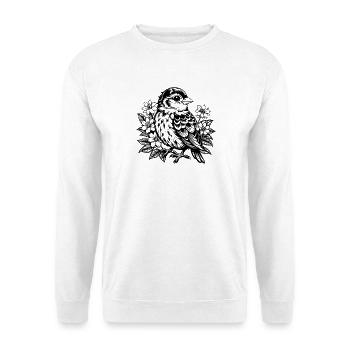 Spatz - Unisex Pullover - Weiß - Vorne - Alina (178cm) & Michal (187cm)