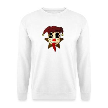 KLOPF TOK - Unisex Pullover - Weiß - Vorne - Alina (178cm) & Michal (187cm)