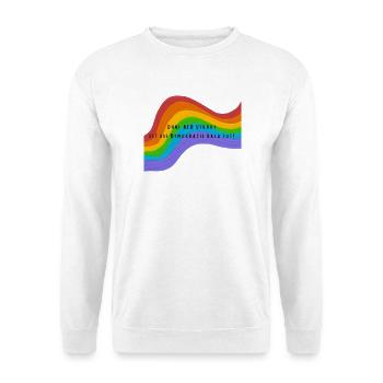 Gegen die AFD - Unisex Pullover - Weiß - Vorne - Alina (178cm) & Michal (187cm)