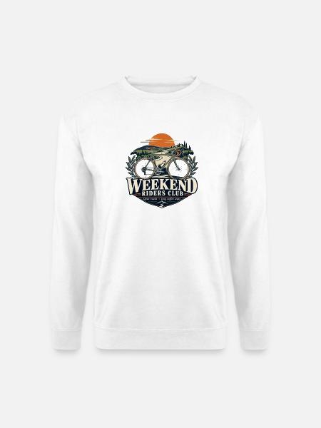 Weekend Riders Club – Vintage Fahrrad Design - Unisex Pullover - Weiß