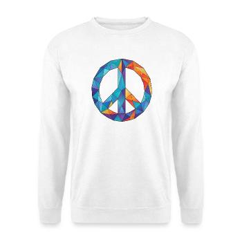 Poly Peace - Unisex Pullover - Weiß - Vorne - Alina (178cm) & Michal (187cm)