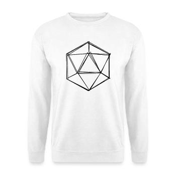 W20 handgezeichnet - Unisex Pullover - Weiß - Vorne - Alina (178cm) & Michal (187cm)