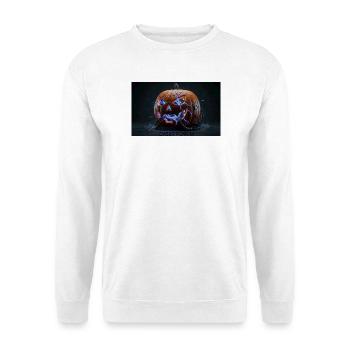 Cyber Punk-in – Tech Kürbis mit Glasfaser - Unisex Pullover - Weiß - Vorne - Alina (178cm) & Michal (187cm)