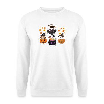 kleine Monster Halloween sweet - Unisex Pullover - Weiß - Vorne - Alina (178cm) & Michal (187cm)