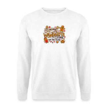 Weihnachten: die wunderbarste Zeit - Unisex Pullover - Weiß - Vorne - Alina (178cm) & Michal (187cm)