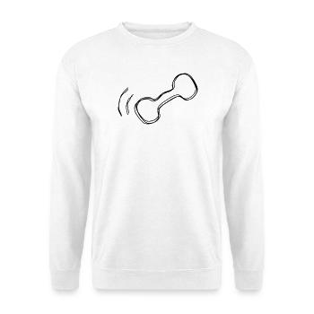 Telefonhörer handgezeichnet - Unisex Pullover - Weiß - Vorne - Alina (178cm) & Michal (187cm)