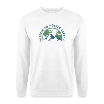 Listen To Mother Earth - Unisex Pullover - Weiß - Vorne - Alina (178cm) & Michal (187cm)