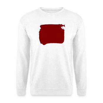Roter Punkt - Tusche - Unisex Pullover - Weiß - Vorne - Alina (178cm) & Michal (187cm)