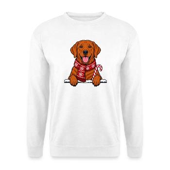 Weihnachten Labrador Retriever - Unisex Pullover - Weiß - Vorne - Alina (178cm) & Michal (187cm)