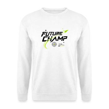 DARTZWERGE - Future Champ - Unisex Pullover - Weiß - Vorne - Alina (178cm) & Michal (187cm)