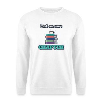 Nur noch ein Kapitel - Unisex Pullover - Weiß - Vorne - Alina (178cm) & Michal (187cm)