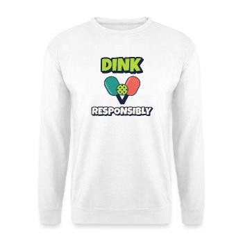 Dink Responsible Pickleball - Unisex Pullover - Weiß - Vorne - Alina (178cm) & Michal (187cm)