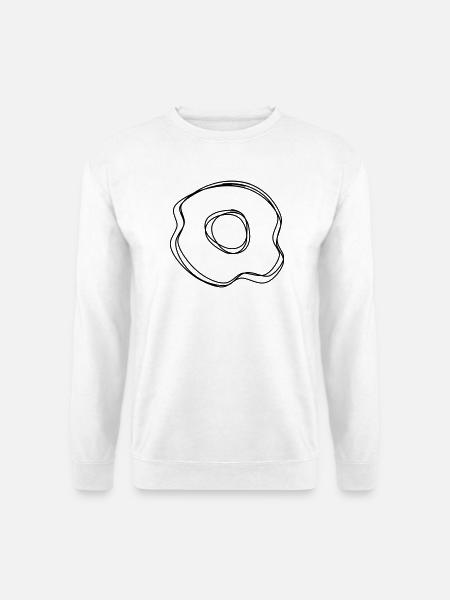 Spiegelei handgezeichnet - Unisex Pullover - Weiß