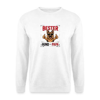 Bester Hund Papa Deutscher Schäferhund - Unisex Pullover - Weiß - Vorne - Alina (178cm) & Michal (187cm)