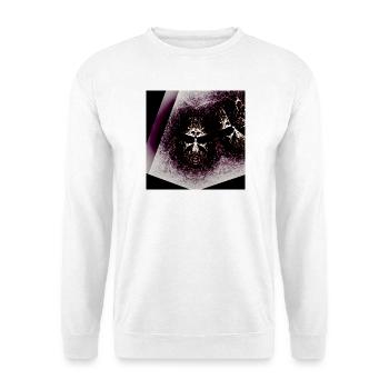 Creepy Guy - Unisex Pullover - Weiß - Vorne - Alina (178cm) & Michal (187cm)