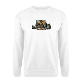 Ende_der_Nahrungskette_-_Jaeger - Unisex Pullover - Weiß - Vorne - Alina (178cm) & Michal (187cm)