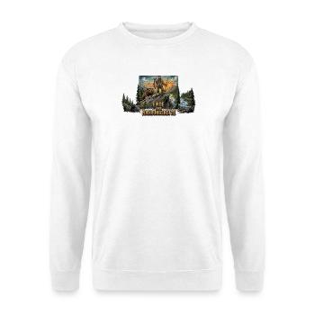 Ende_der_Nahrungskette_-_Angler - Unisex Pullover - Weiß - Vorne - Alina (178cm) & Michal (187cm)