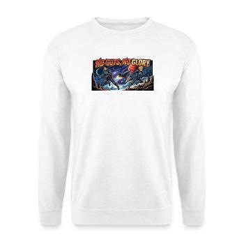 No_guts-_no_glory - Unisex Pullover - Weiß - Vorne - Alina (178cm) & Michal (187cm)