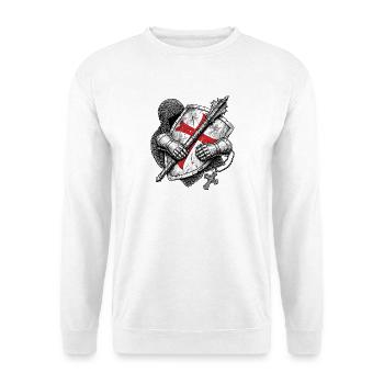 Rüstung Ritter - Unisex Pullover - Weiß - Vorne - Alina (178cm) & Michal (187cm)